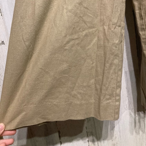 J.Crew Tan Linen Sleeveless V-neck Tie Waist Straight Wide Leg Jumpsuit 6 - Picture 5 of 12